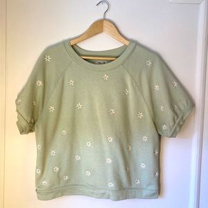🌸Madewell Floral Short Sleeve Sweatshirt🌸